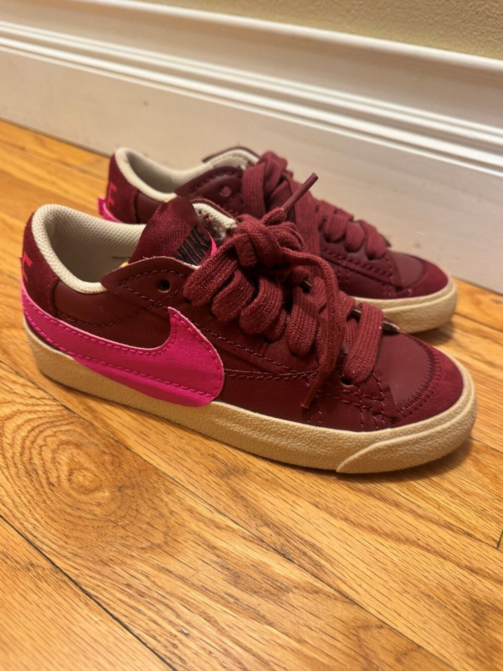 Nike Blazer Low '77 Burgundy & Pink Shoes
